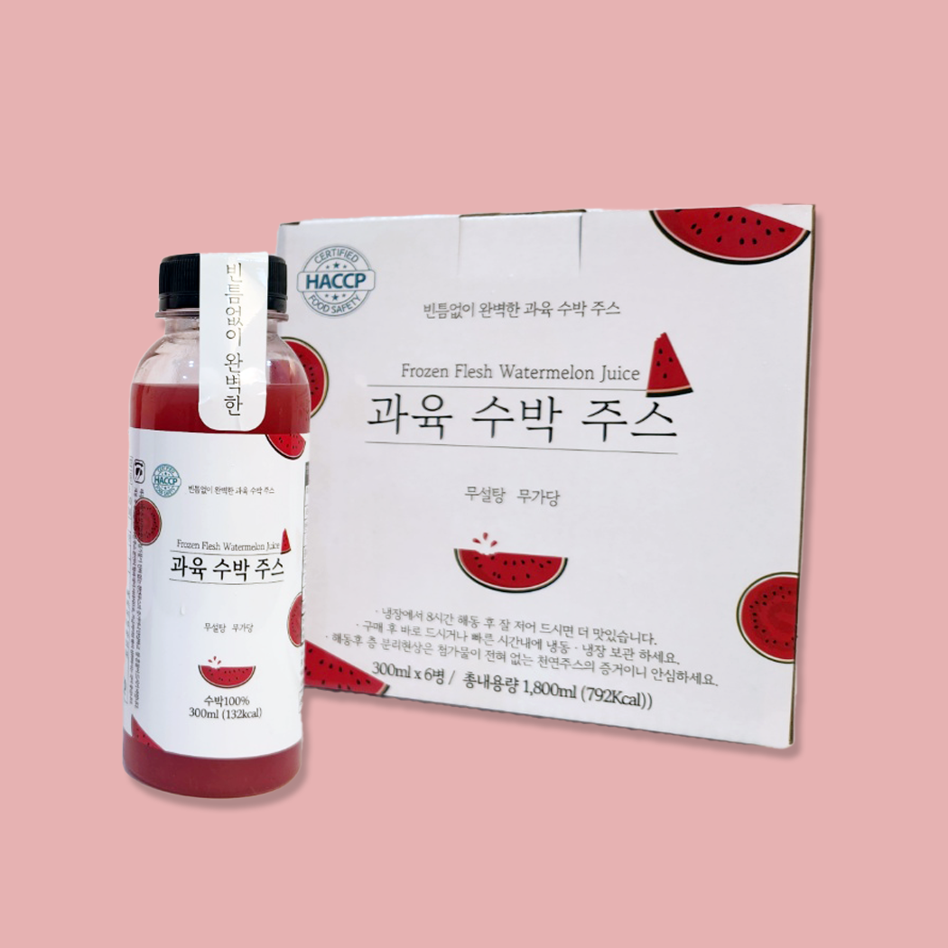 [이대문] 100% 과즙 무가당 과일주스 파인애플 주스 (300ml x 6병)