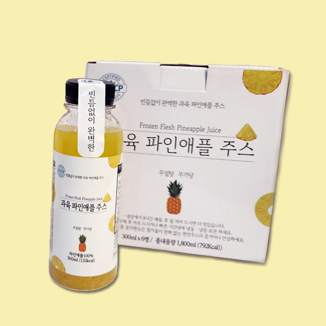 [이대문] 100% 과즙 무가당 과일주스 패션후르츠 주스 (300ml x 6병)