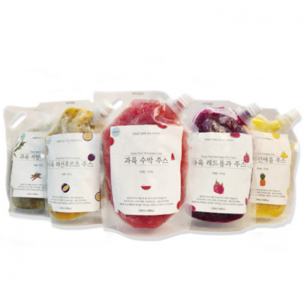 [이대문] 100% 과즙 무가당 과일주스 수박, 파인애플, 패션후르츠, 레드용과 (1리터)